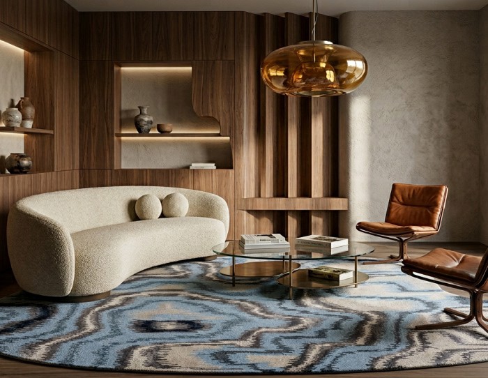 Irregular shaped tufted rugs